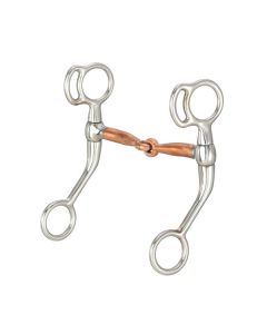 Tough1 Miniature Training Snaffle with Copper Mouth - 3 1/2"