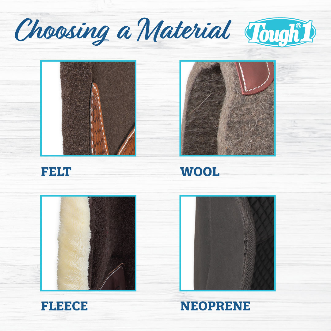 different types of materials for western saddle pads